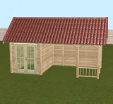 Miniatuur van Tuinhuis met overkapping 'Sabie' - Lariks - 6 x 3,2 m