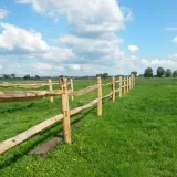 Miniatuur van Robinia paardenomheining 'PostandRail' - gekloven