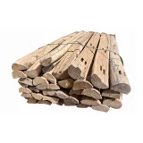 Miniatuur van Robinia paardenomheining 'PostandRail' - gekloven