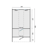 Miniatuur van Thermowood Saunabarrel - dia. 2,05 x 4 m