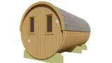 Miniatuur van Thermowood Saunabarrel - dia. 2,05 x 4 m