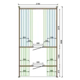 Miniatuur van Vuren Sauna Cube - 2,19 x 3,9 m
