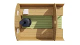 Miniatuur van Thermowood Saunabarrel - dia 2,05 x 2,5 m