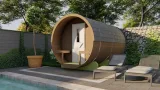 Miniatuur van Thermowood Saunabarrel - dia 2,05 x 3,5 m