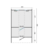 Miniatuur van Thermowood Saunabarrel - dia 2,05 x 3,5 m