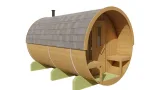 Miniatuur van Thermowood Saunabarrel - dia 2,05 x 3,5 m