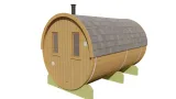 Miniatuur van Thermowood Saunabarrel - dia 2,05 x 3,5 m