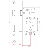 Miniatuur van Zwart klinkstel met cilinderslot