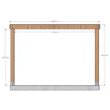 Miniatuur van Lariks pergola ‘Syrah’ - 3 x 3 m