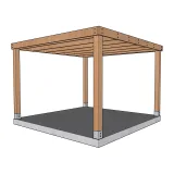 Miniatuur van Lariks pergola ‘Syrah’ - 3 x 3 m