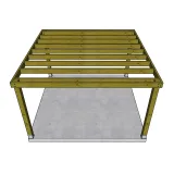 Miniatuur van Grenen pergola ‘Syrah’ - 3,6 x 3,6m