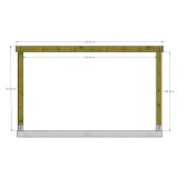 Miniatuur van Grenen pergola ‘Syrah’ - 3,6 x 3,6m