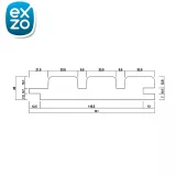 Miniatuur van Plankenscherm Thermo Ayous triple - 2,6 cm dik