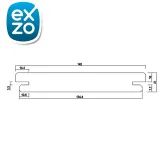 Miniatuur van 18,8m² - Thermo fraké terras- lengte 125 tot 245 cm