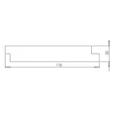 Miniatuur van Thermowood Z-profiel - geborsteld - zwart
