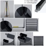 Miniatuur van Top of onderprofiel Composiet plankenscherm