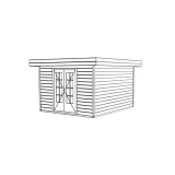 Miniatuur van Tuinhuis 'Albert' - Vuren - 3 x 3,6 m
