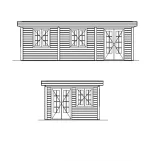 Miniatuur van Tuinhuis 'Josse' - Vuren - 7,2 x 3,5 m