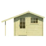 Miniatuur van Tuinhuis met overkapping 'Lars' - Vuren - 3 x 2,6 m