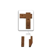 Miniatuur van Eiken Tuindeur met hazelaartakken
