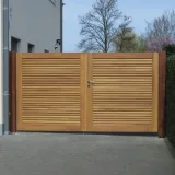 Miniatuur van Draaipoort 'Santander' - Iroko/Padouk