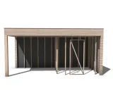 Miniatuur van Gebinte met overkapping - 3,5 x 6,5 m