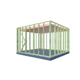Miniatuur van Vuren tuinhuis gebinte - 4 x 4 m