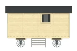 Miniatuur van Zigeunerwagen 'Patricia' - Vuren - 2,4 x 4,8 m