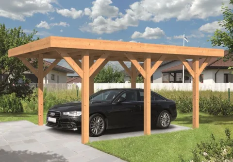 Een houten carport in 7 stappen