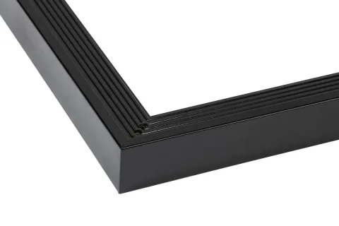 Aluminium daktrim buitenhoek - Zwart