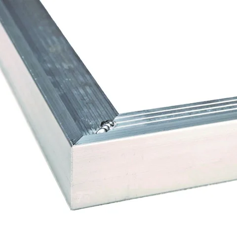 Aluminium daktrim buitenhoek - Zilver