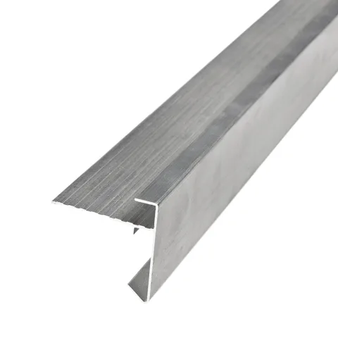 Aluminium daktrim recht - Zilver