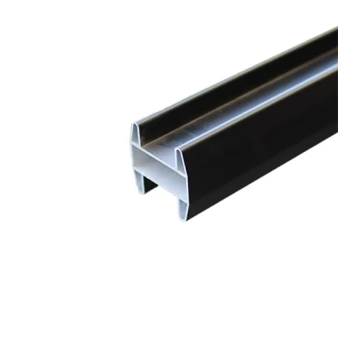Aluminium Gleufpaal 'Aluflex' - Zwart