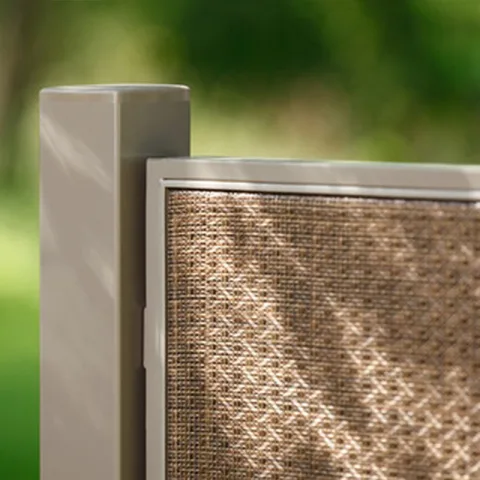 Aluminium paal 'Weave' - Brons