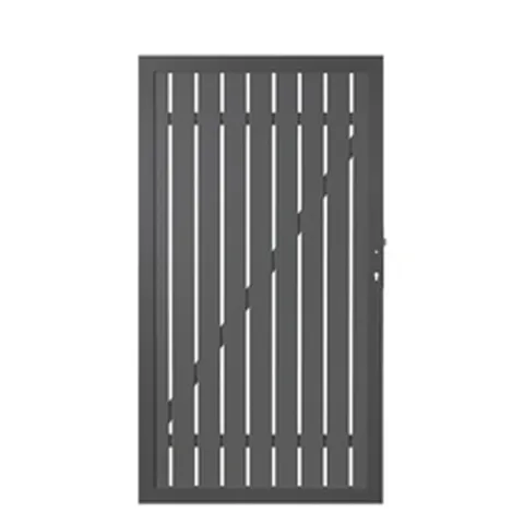 Aluminium poort 'Squadra' - antraciet