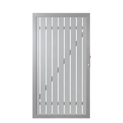 Aluminium poort 'Squadra' - lichtgrijs