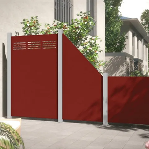 Aluminium Tuinscherm - Rood