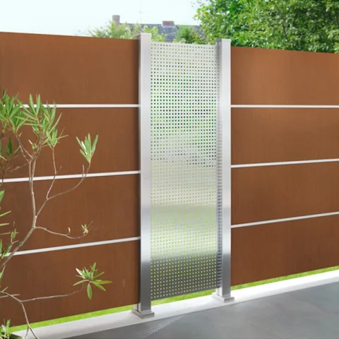 Aluminium Tuinscherm 'XL' - Cortenstaal