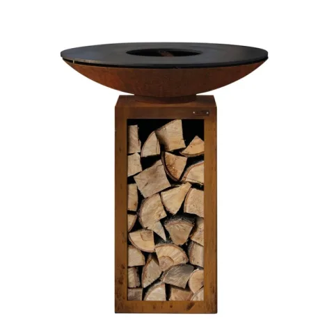 BBQ Plancha Cortenstaal - Open - dia. 100 cm