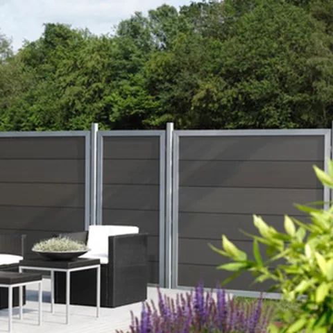 Composiet Tuinscherm 'Alu-Design' - Antraciet