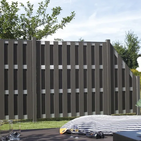 Composiet Tuinscherm 'Jumbo Alu-Design' - Antraciet