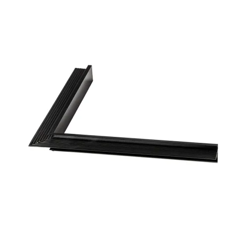 Aluminium daktrim binnenhoek - Zwart