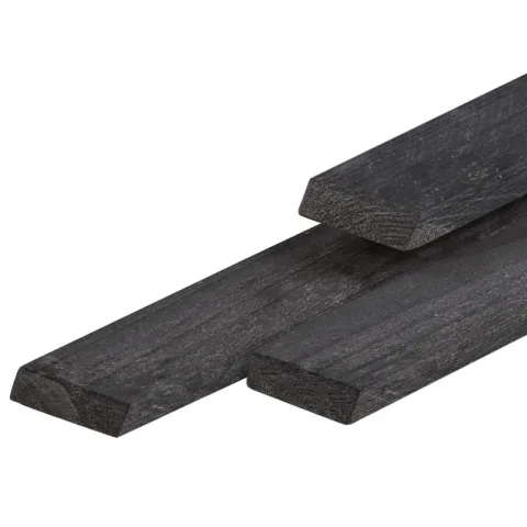 Douglas rhombus - zwart gespoten - 2 cm dik