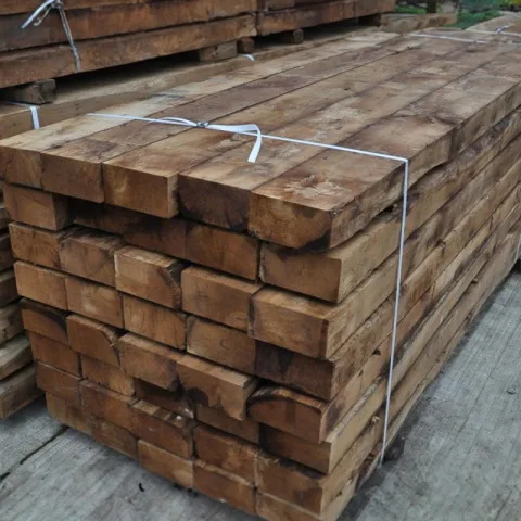 Eiken balken rechthoekig - fijnbezaagd - 10 x 20 cm