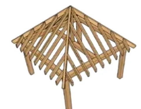 Eik / Douglas Gebinte 'Troyes' - 4,2 x 4,2 m