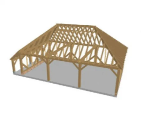 Eiken Gebinte 'Vernon' - 9,9 x 5,4 m