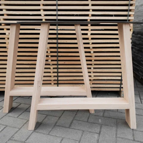 Eiken A (tafel)onderstel - massief/rustiek