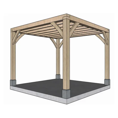 Eiken pergola ‘Malbec’ – v.a. 3 x 3 m