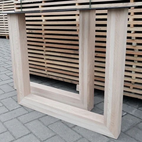 Eiken U (tafel)onderstel - massief/rustiek