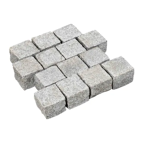 Tibet White graniet kassei - 10 x 10 cm